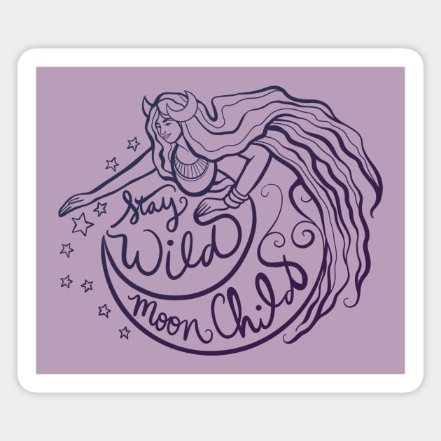 Stay Wild MoonChild Sticker by bubbsnugg